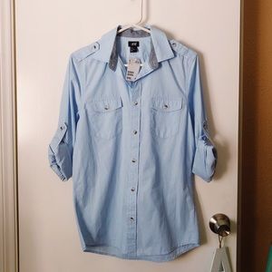 H&M Baby Blue Button Down Shirt